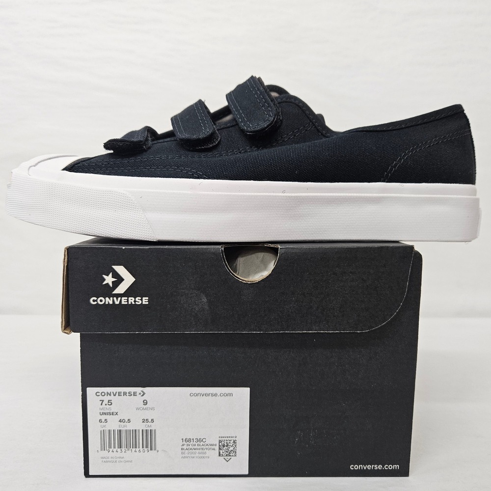Converse Jack Purcell 3V OX Sneakers 168136C Black Total Orange Women's Size 9